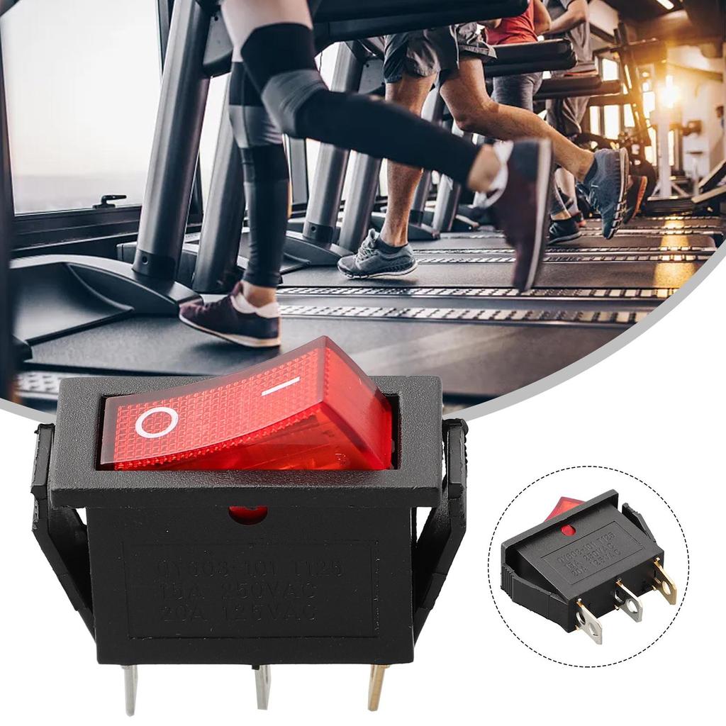 Wippschalter AC 20A 125V Rot/Gelb/Blau/Grün/Schwarz 3 Pins 31mm * 14mm * 35mm