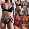 Sexy Women Bikini Set Patchwork Swimsuit High Waisted Ladies Swimwear 2 Piece Bathing Suit