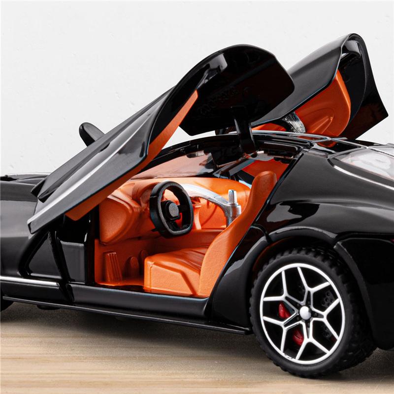 1/32 Bugatti Atlantic Alloy Sports Car Model Diecast Metal Racing Vehicles Car Model Sound and Light Simulation Collection Kids Toy Gift