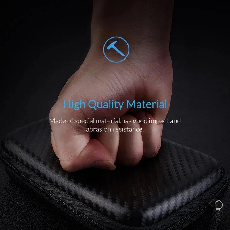 Oppbevaringsveske for datakabel Øretelefon Mobiltelefonlader U-disk Etui Sammenleggbar Bærbar Mini Glidelåspose EVA Elektronikk Oppbevaringsposer