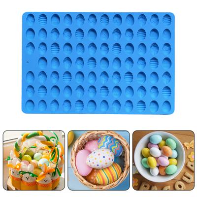 Osterei-Silikonform mit 83 Mulden, antihaftbeschichtet, lebensmittelecht, leicht zu lösen, DIY-Kuchendekoration, Fondant, Schokolade, Süßigkeiten, Gelee, Eis, Backform