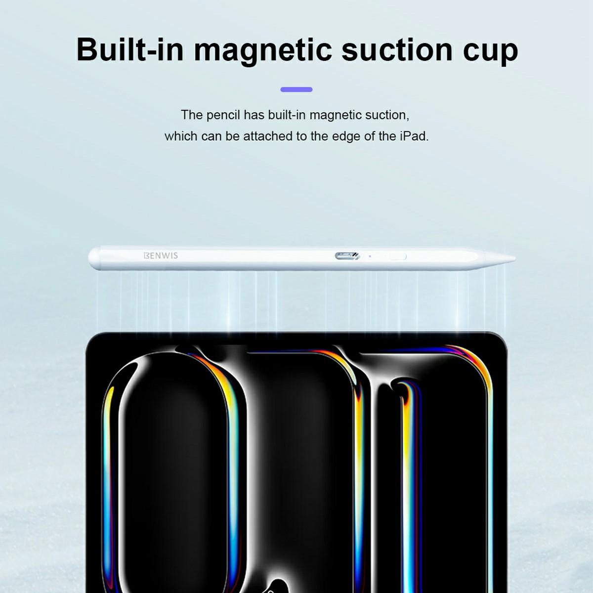 

BENWIS For iPad Capacitive Stylus Pen 230mAh Battery Tilt Sensitivity Tablet Pencil A