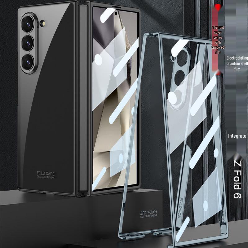 Samsung Z Fold6/7 Transparente Minimalistische Hülle: Integrierter Film & Schutzhülle