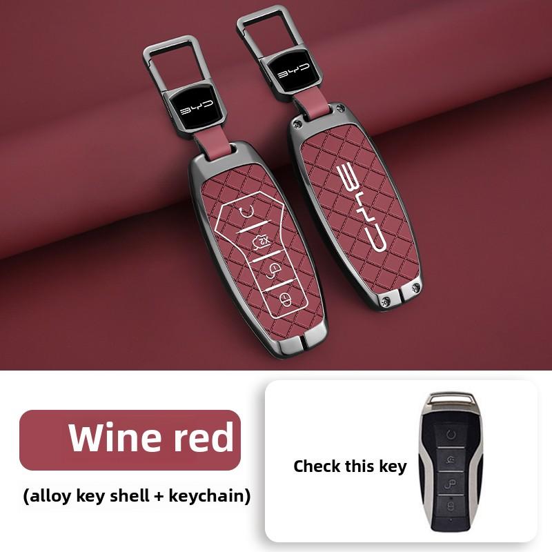 NEW Zinc Alloy Leather Car Remote Key Case Cover For BYD Atto 3 Han EV Dolphi Tang Dm Qin PLUS Song Pro MAX Yuan Accessories