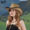 Female Summer Jazz Hat, Western Cowboy Hat, Sun Protection Hat, Vintage Ethnic Style Hat