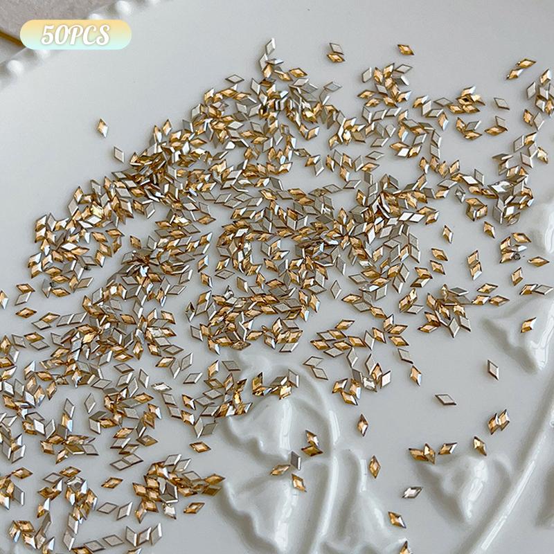 50Pcs Mini Marquise Nail Art Zircon Rhinestone Crystal Diamond Accessories For Nails Decoration Manicure Decor