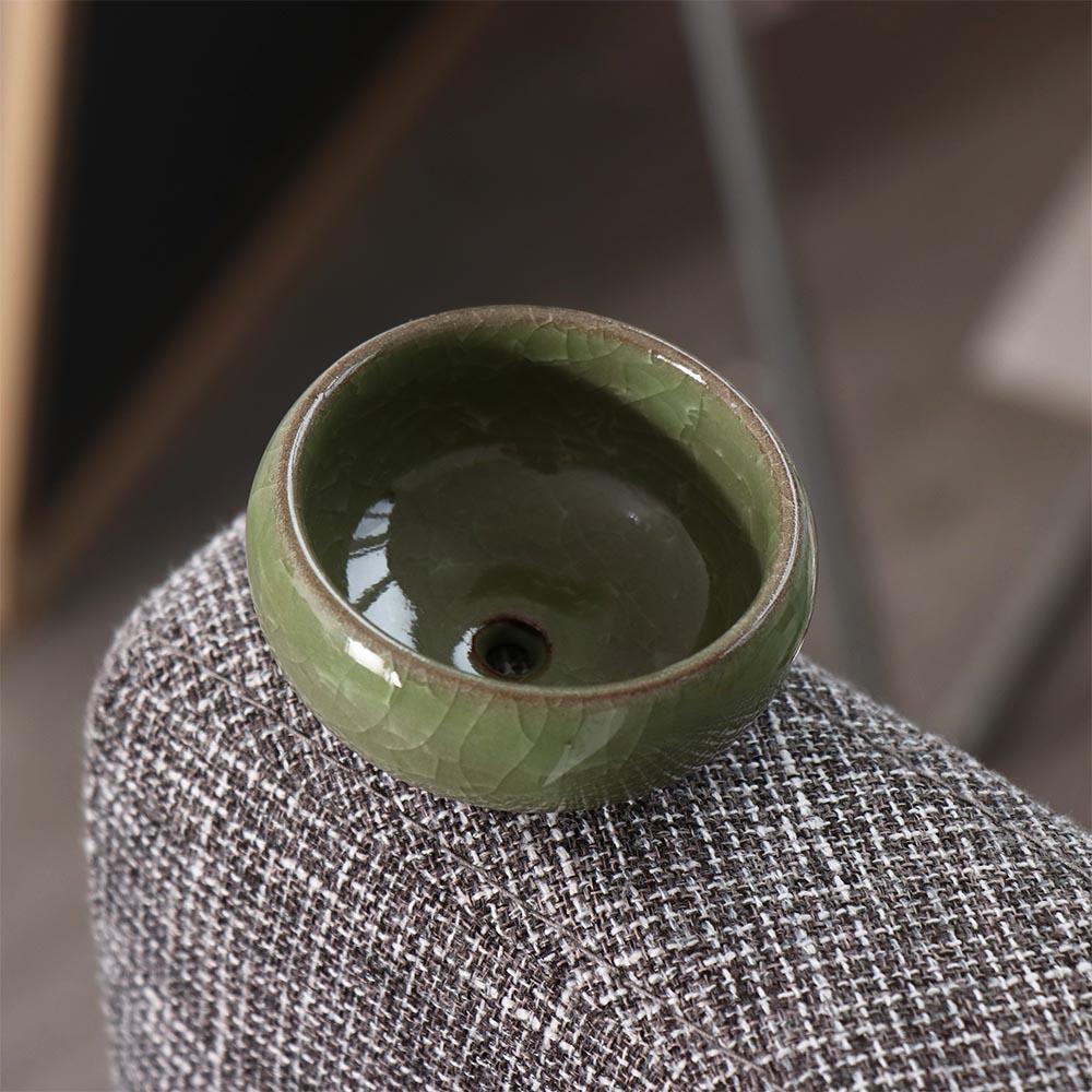 Thickened Ice-Crack Glaze Ceramic Flowerpots Breathable Plants Planter  Home Decoration