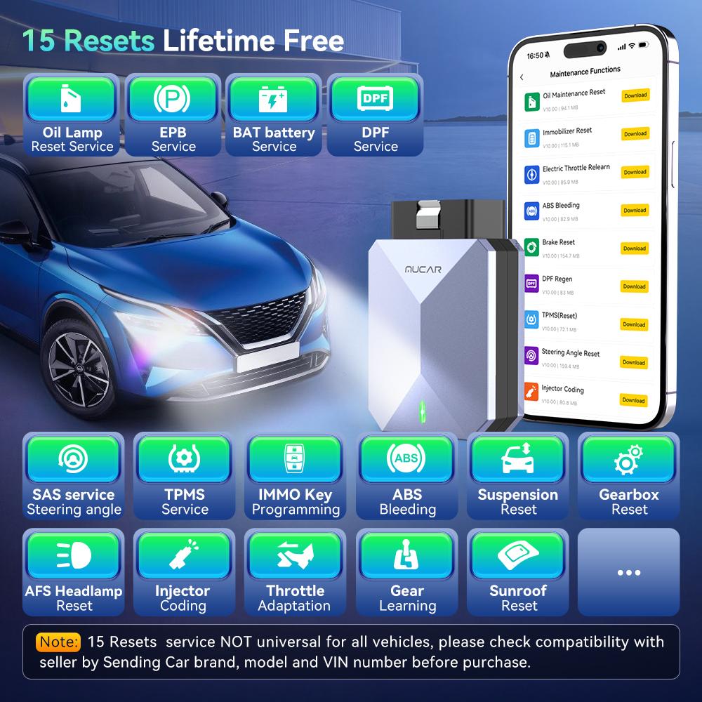 MUCAR BT200 MAX CAN FD OBD2 Scanner 15 Resets AI Car Diagnostic Tools All System Auto Scan Bi-Directional Control Free Update