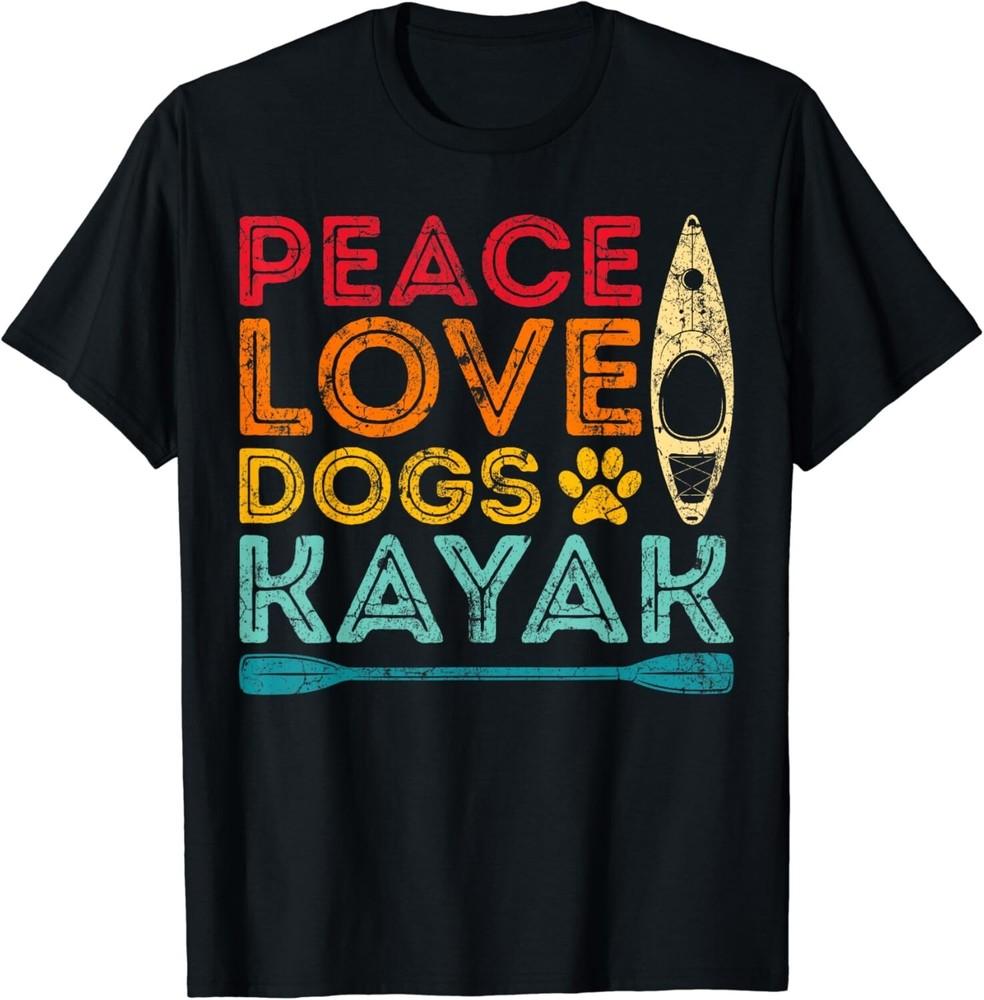 

Peach Love Dogs Kayak Kayaking Gift Unisex T-Shirt S