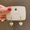 Classic Design Pearl Heart Pendant Earring Fashion Jewelry Party Girl's Sweet Temperament Accessories for Womens Earrings