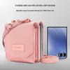 Stylish multi-card slot coin purse/phone case for Samsung Z Flip7, drop-proof, foldable, anti-lost, includes long crossbody strap.