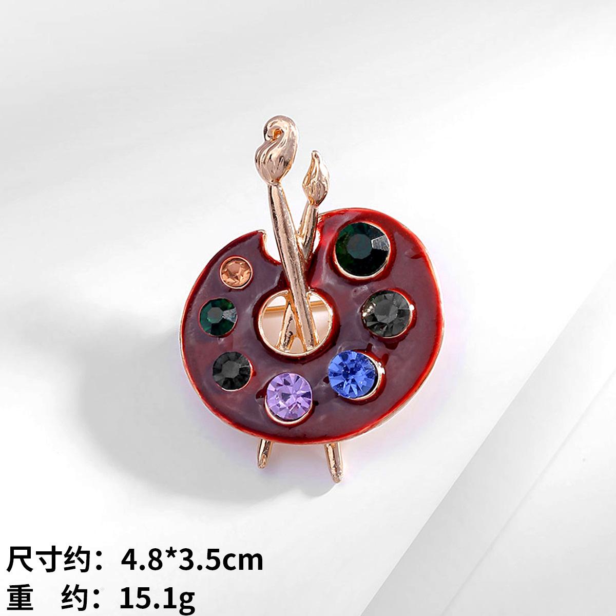 

Брошь в виде гитарной палитры Premium Sense Niche High-End Temperament Hat Brooch Anti-Light Pin