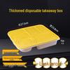 Rectangular 6-Compartment Disposable Food Containers, 1500ml (100 Sets)