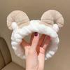Hairband Cat Coral Plush Headband Cute Soft Hair Bow Headband Hairband Wash Face Makeup Headband Bandage Accessories