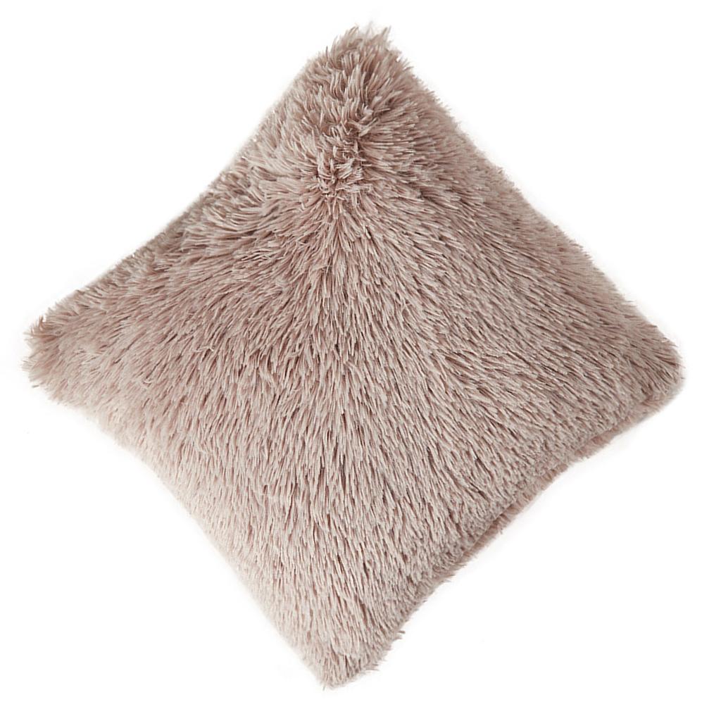 Double Sided Plush Throw Pillowcase Breathable Faux Furs Fabric Sqaure Cushion Cover Sofa Couch Bedding Accessories