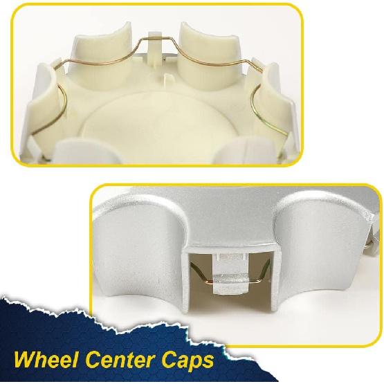 G-PLUS Kołpaki na środek koła Kompatybilne z 03-07 Toyota Tundra Sequoia Zamienny kołpak na piastę Zestaw 4 szt., Srebrny