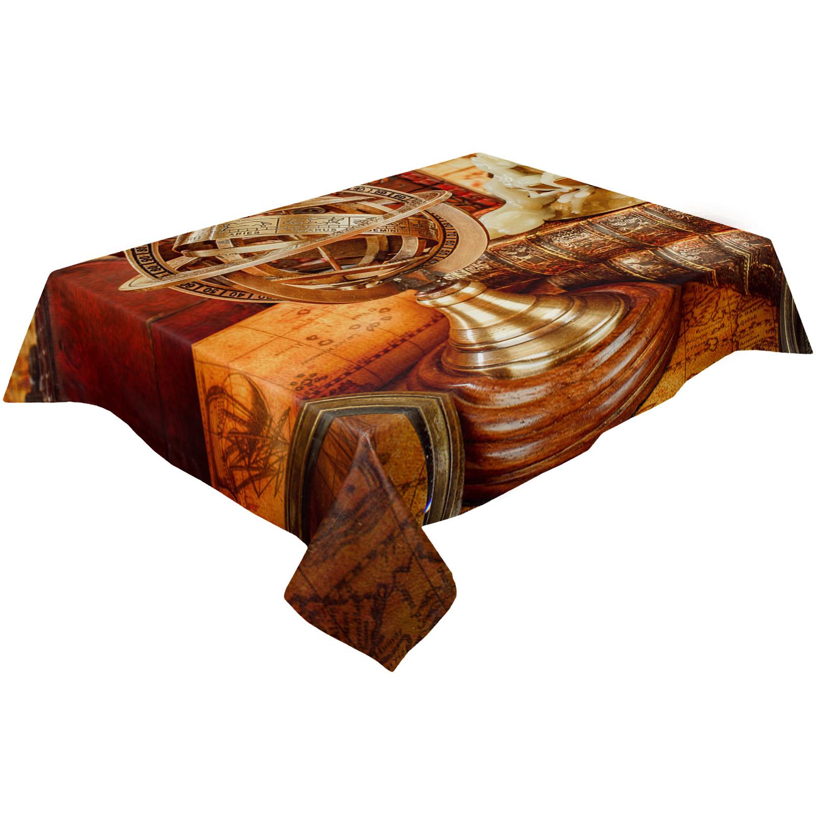 

Скатерть Книга Карта Компас Праздничный Декор Водонепроницаемые Прямоугольные Скатерти Свадебный Декор Покрытие Стола 4pcs 33x48 Table mat