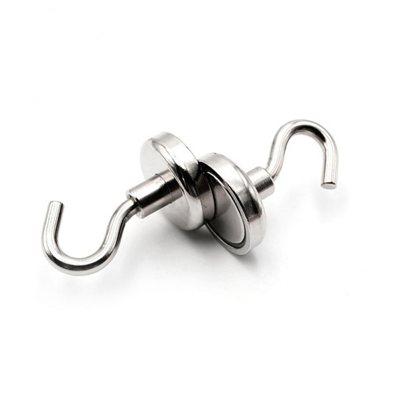 

4/8/16PCS Metal Strong Magnetic Hook Wall-mounted Heavy-duty Magnetic Hook Key Hanger Home Kitchen Bathroom Accessories Magnet 4PCS