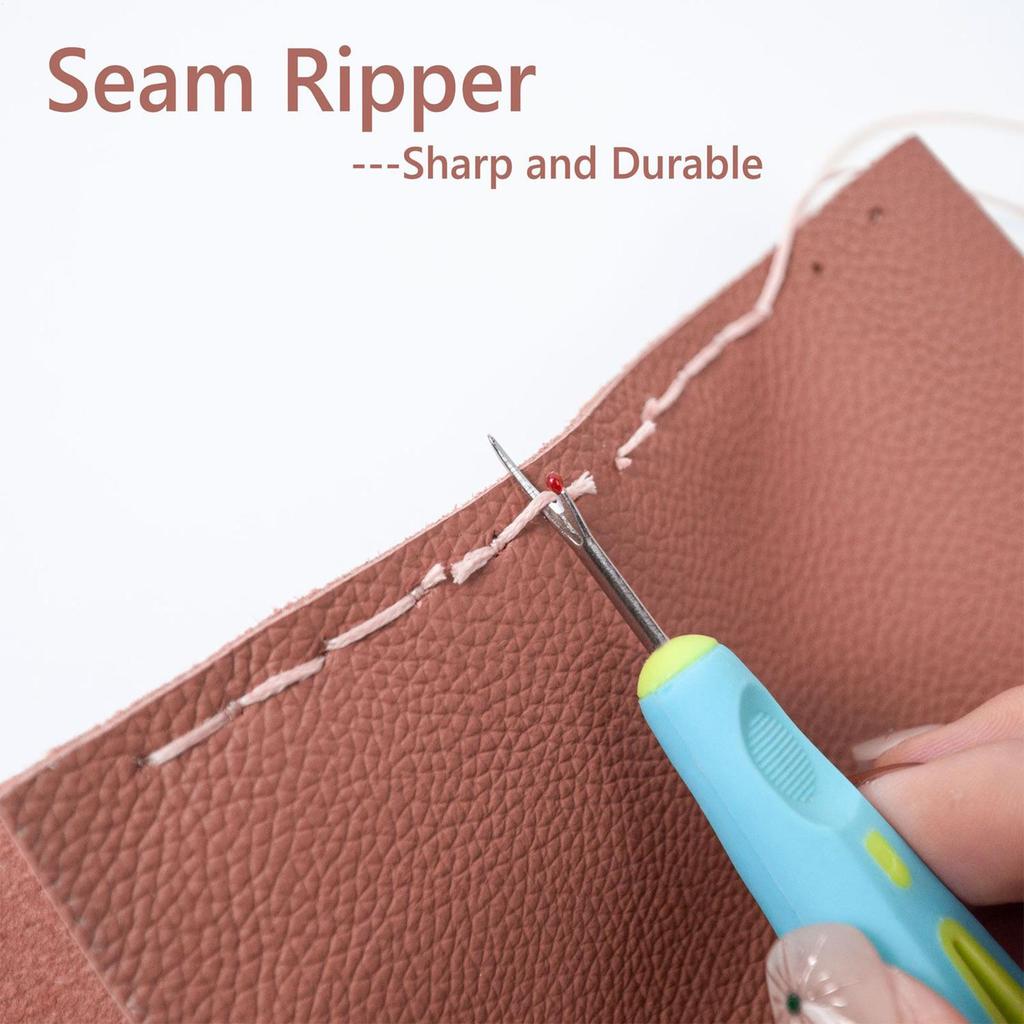 4Pcs Leather Sewing Awl Kit with Threader for Hand Stitching Repair Embroidery DIY Craft Shoe Bag Making Beginner Tool