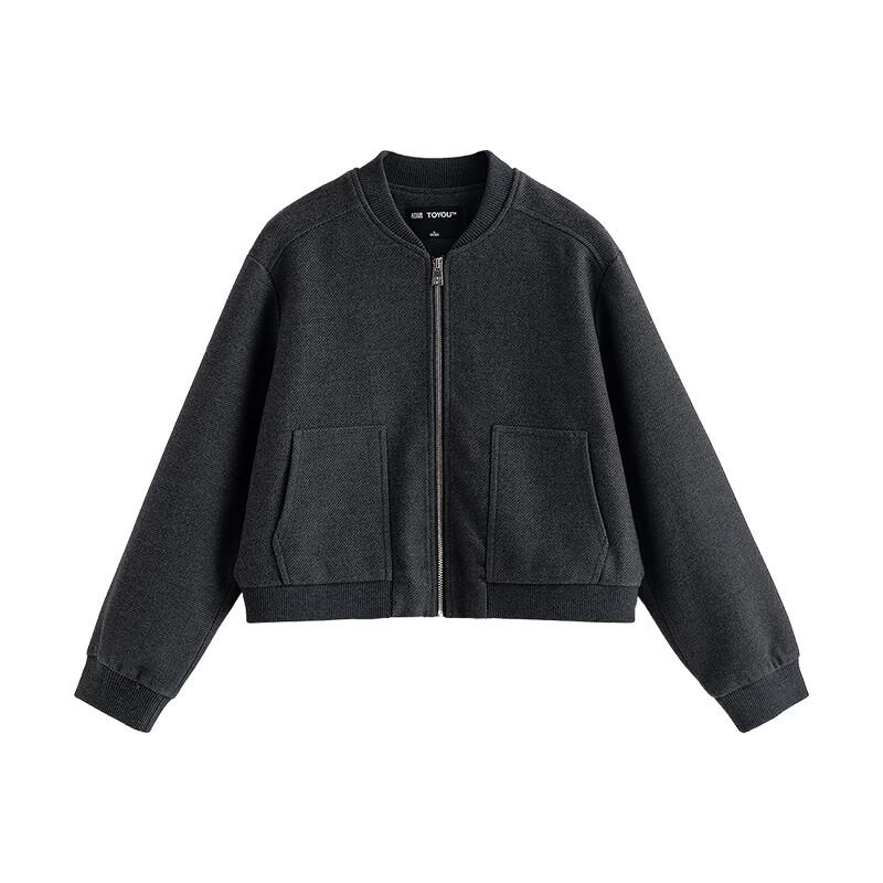 Damen Bomberjacke aus Wollmischung im Vintage-Stil