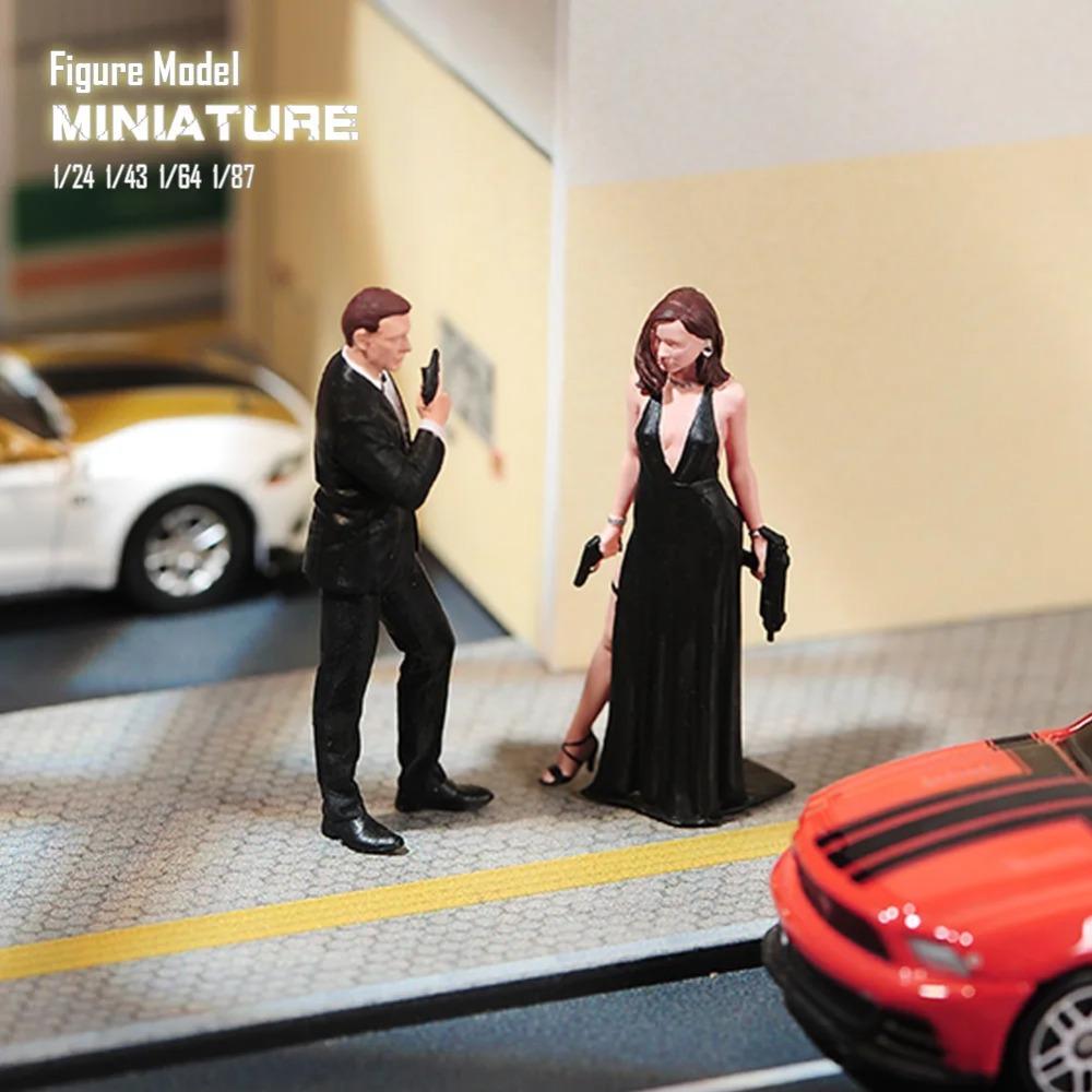 Painted Miniatures 1/64 1/87 1/43 1/24 Movies Character Female Male Scene Accessories Props Figures Model For Cars Vehicle