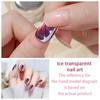 24pcs Nail Pieces Wearable Nails Ice Transparent False Nails  10ml