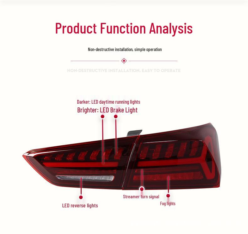 16-21 Malibu XL LED Taillight Assembly with Running Light & Flowing Turn Signal