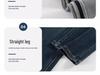 Women's High-Waisted Retro Blue Cropped Straight-Leg Jeans - Slimming, Loose, Stretch, Spring/Autumn