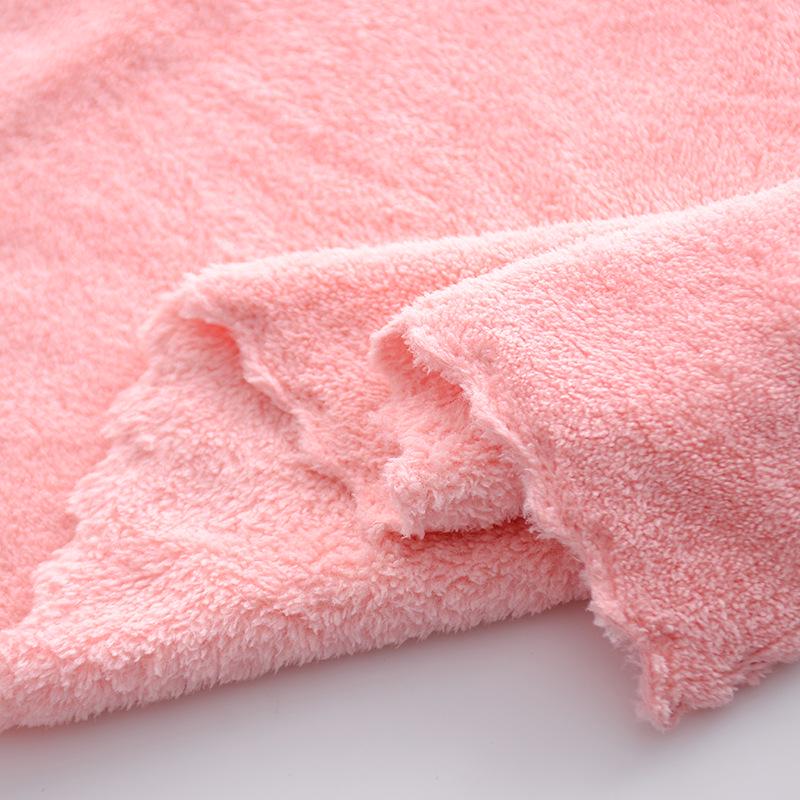 Lace-Trimmed Coral Fleece Square Towel - Absorbent & Soft Cleaning Cloth, 30cm, Ideal for Kitchen, Dishwashing, and Children's Handkerchiefs.