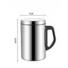 350/500ml Double Wall Anti Scalding Coffee Mug Insulated Portable Stainless Drink Cup Drinking Steel Polishing Beer Tea Juice