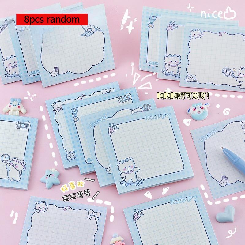 Gift Cute White Bear Note Memo Pad Paper Inspiration Raid Randomly Write Plans Everyday Good Mood Notes Office School Supplies