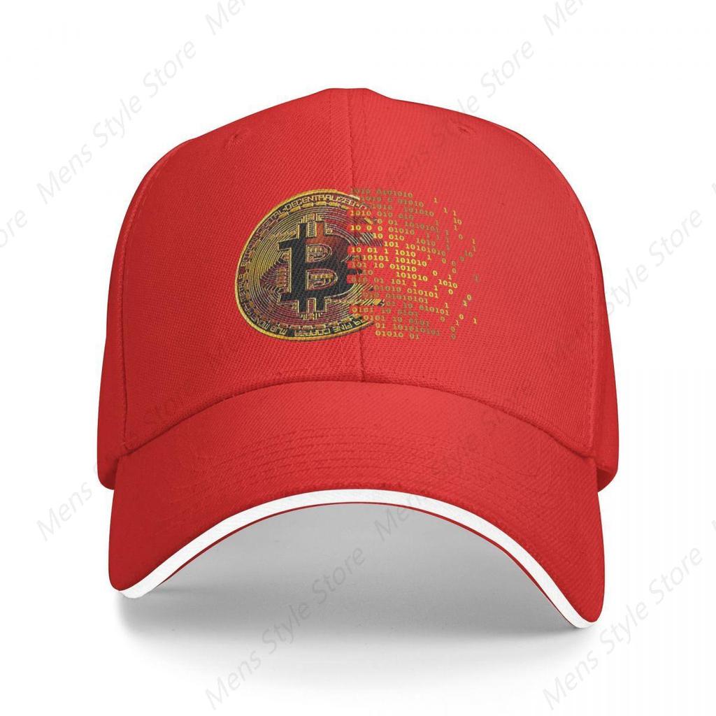 I Love Bitcoin Art Cryptocurrency Art Multicolor Hat Peaked Womens Cap Personalized Visor Windproof Hats