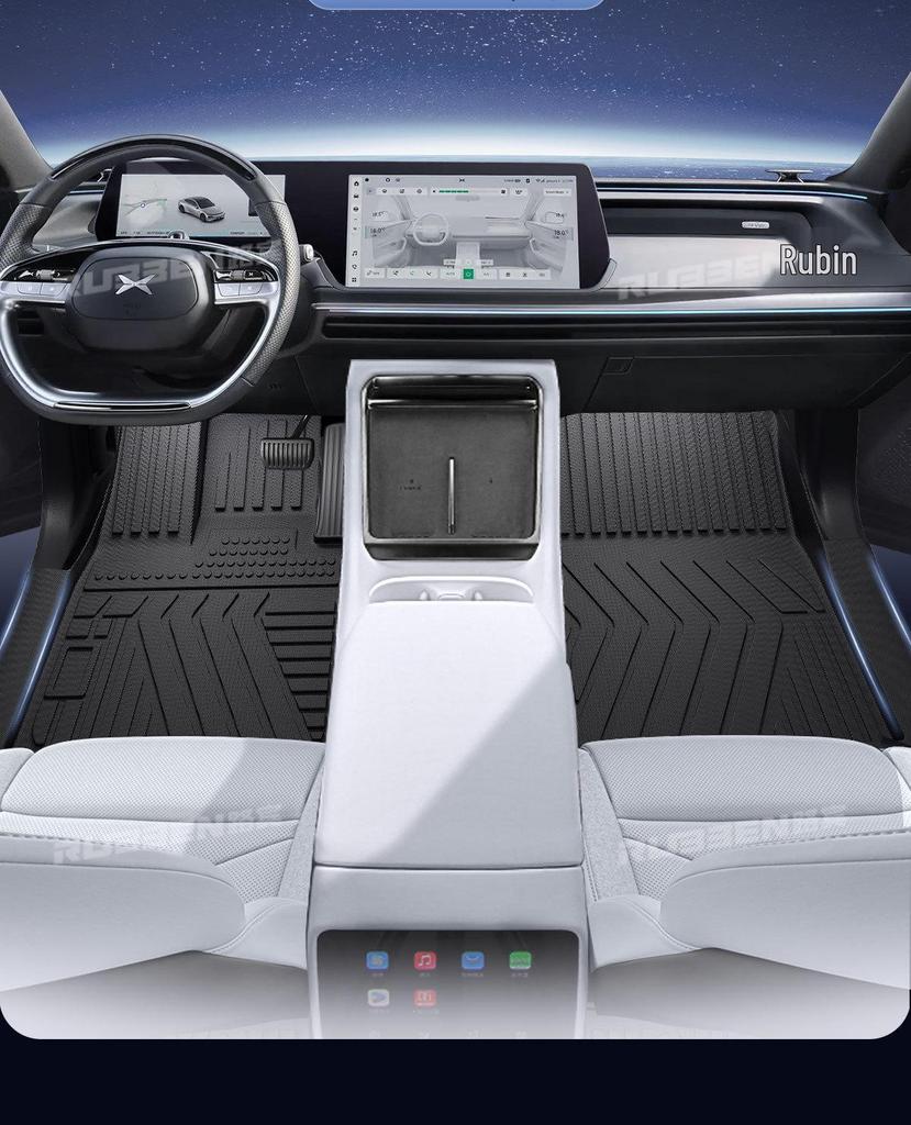 Xiaopeng P7 TPE Waterproof Floor Mats: Full-Coverage, Thickened Door Sill Carpet