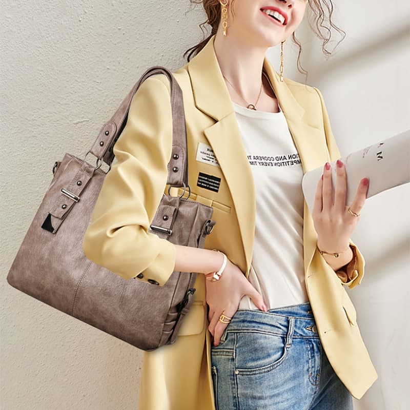 New Fashion Portable Tote Bag PU Shoulder Bag Messenger Bag