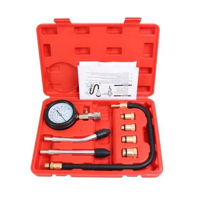 8 bucăți tester de compresie 0-300PSI kit de testare manometre a cilindrului motorului pentru instrumente automate pentru motor pe benzină cu adaptoare