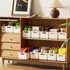 Modern Plastic Telescopic Storage Box, Open-Top Organizer with Multiple Compartments, Ideal for Closet, Kitchen, Desk - White