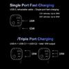 Voltages Display Heavy Duty Car Charger with Retractable Cable Multiple Port for 12V 24V Truck Use for Family Travel