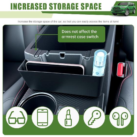Center Console Organizer For 2010-2024 Toyota 4Runner Hanging Armrest Box Storage Tray For 4 Runner Interior Accessories(Center Console Hanging
