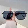 KAMMPT Vintage Oversize Sunglasses Men Double Bridge UV Protection Trendy Design for Driving Outdoor