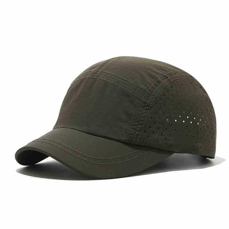 Solid Color Quick-Dry Retro Short Brim Baseball Cap Mesh Breathable Lightweight Summer Outdoor Sports Sunshade Running Cap