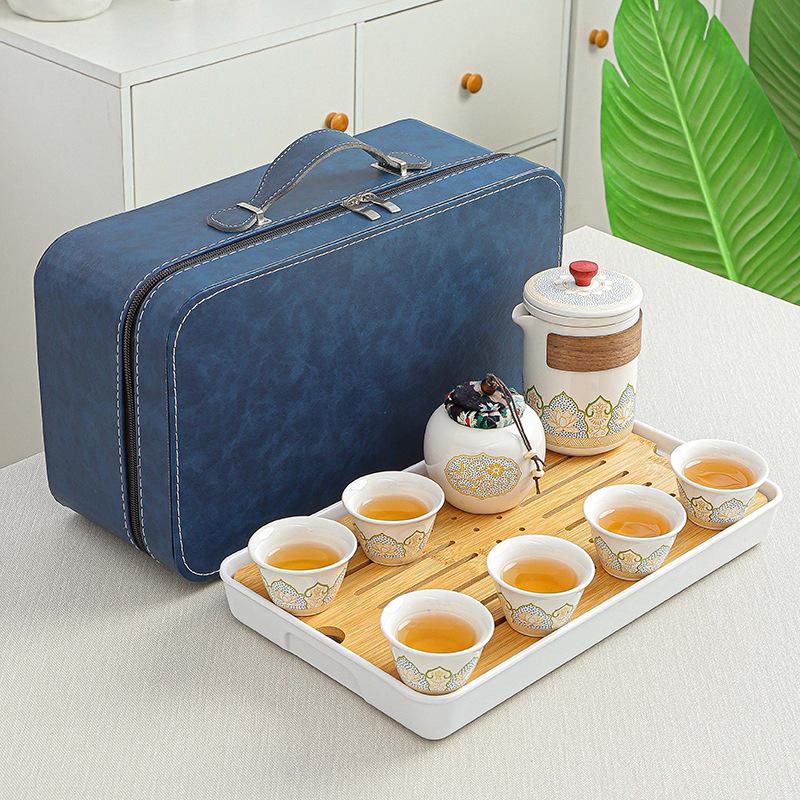 

Tea set ceramic cup teapot souvenir gift box tea separation ceramic