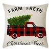 Christmas Throw Pillowcase Home Nordic Holiday Decoration Linen Super Soft Short Plush Sofa Pillowcase