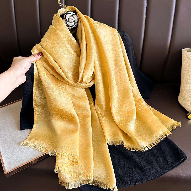 New Fashion Winter Bohemia Warm Soft Cashmere Jacquard Pashmina Scarf for Women Bandana Shawl Headband Foulard Bufanda