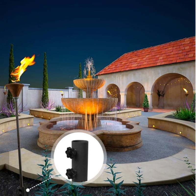 Outdoor Steel Solar Garden Stake With Flame Design For Pathway Illumination