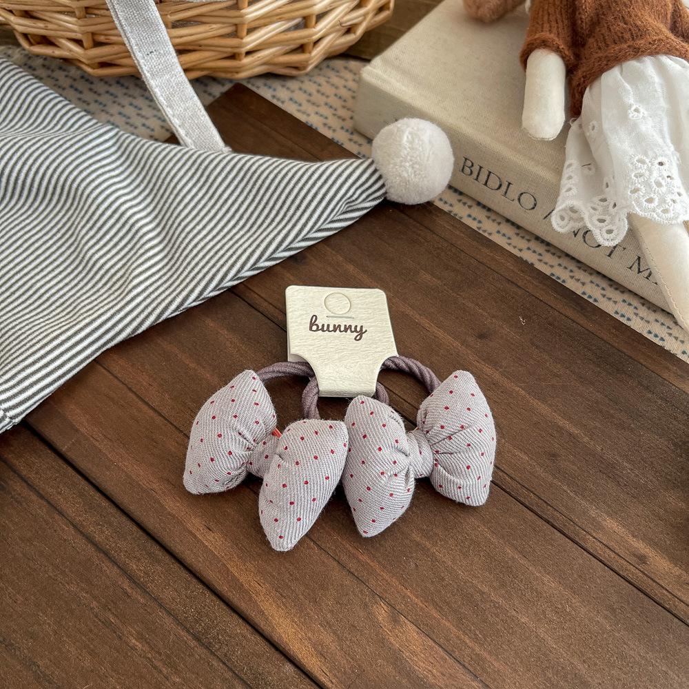 Polka Dot Love Bow Hair Rope Tie Children's Elastic Hair Band Rubber Band Ponytail Holder Elastic Headband Girl Hair Accessories