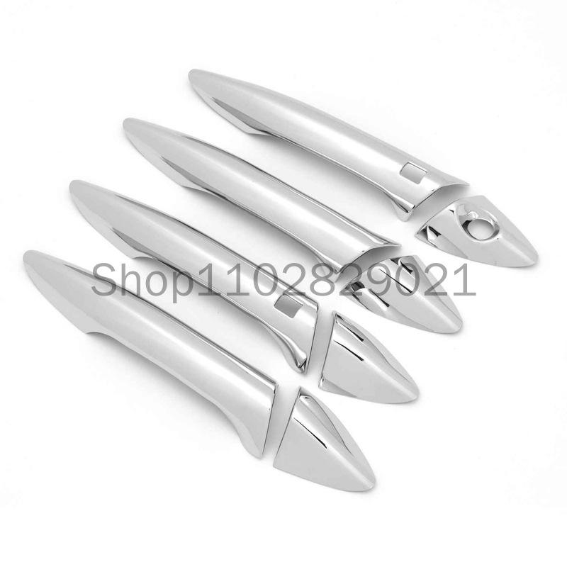

Glossy Black Carbon Fiber Chrome Car Door Handle Cover Decor Trim Sticker Styling Accessories For Hyundai i30 GD 2012-2016 2015