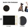 Dog Nail Scratch Board, Double Side File Scratch Board for Dogs Paw, Two Sided Grit Pad, 15.7in x 8.8in, Fun Nail Care (Black)