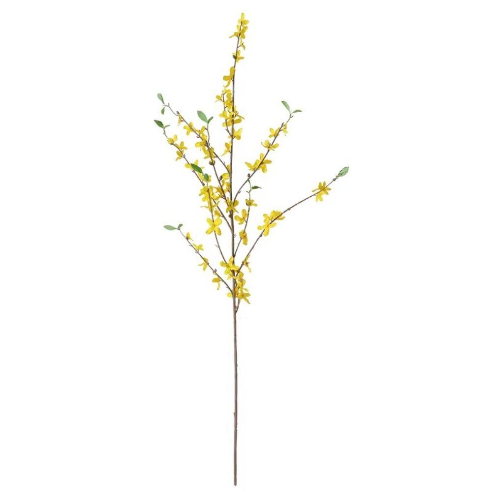 100cm Length Faux Forsythia Stem 12 Forks Stem Jasmine Spray Decor  Living Room Decoration