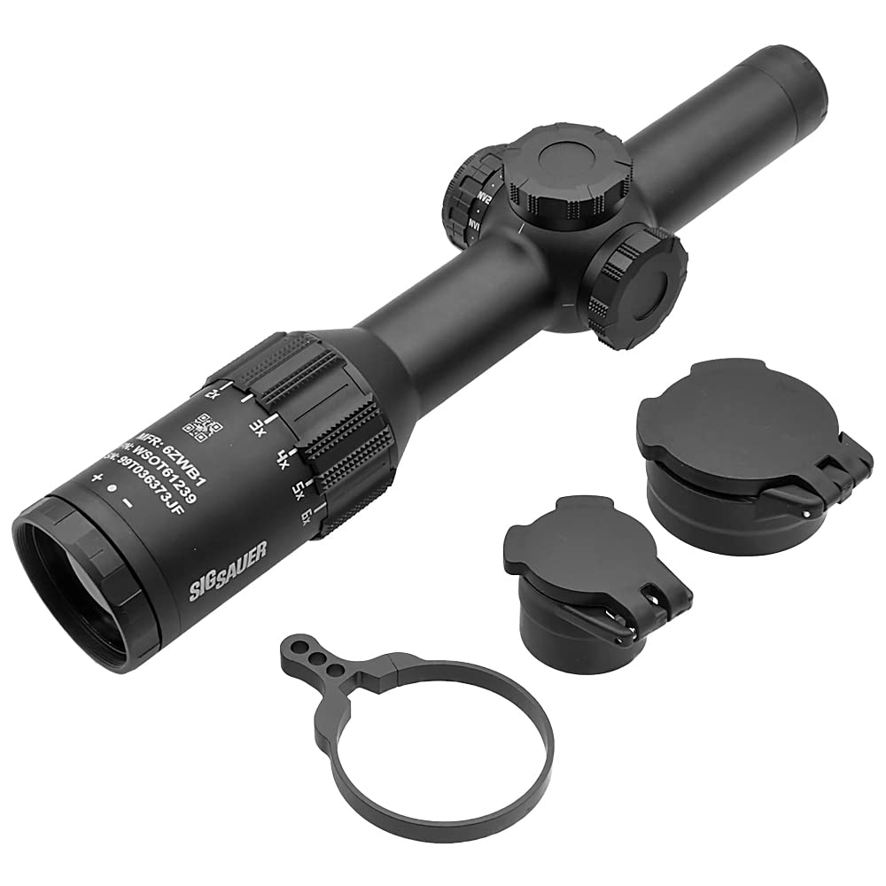 Evolution Gear SIG TANGO 6T DVO 1-6X24mm LPVO Replica Short Scope for Real Guns, FFP, 6x Magnification, Super Zoom, IPX-7 Waterproof, Black