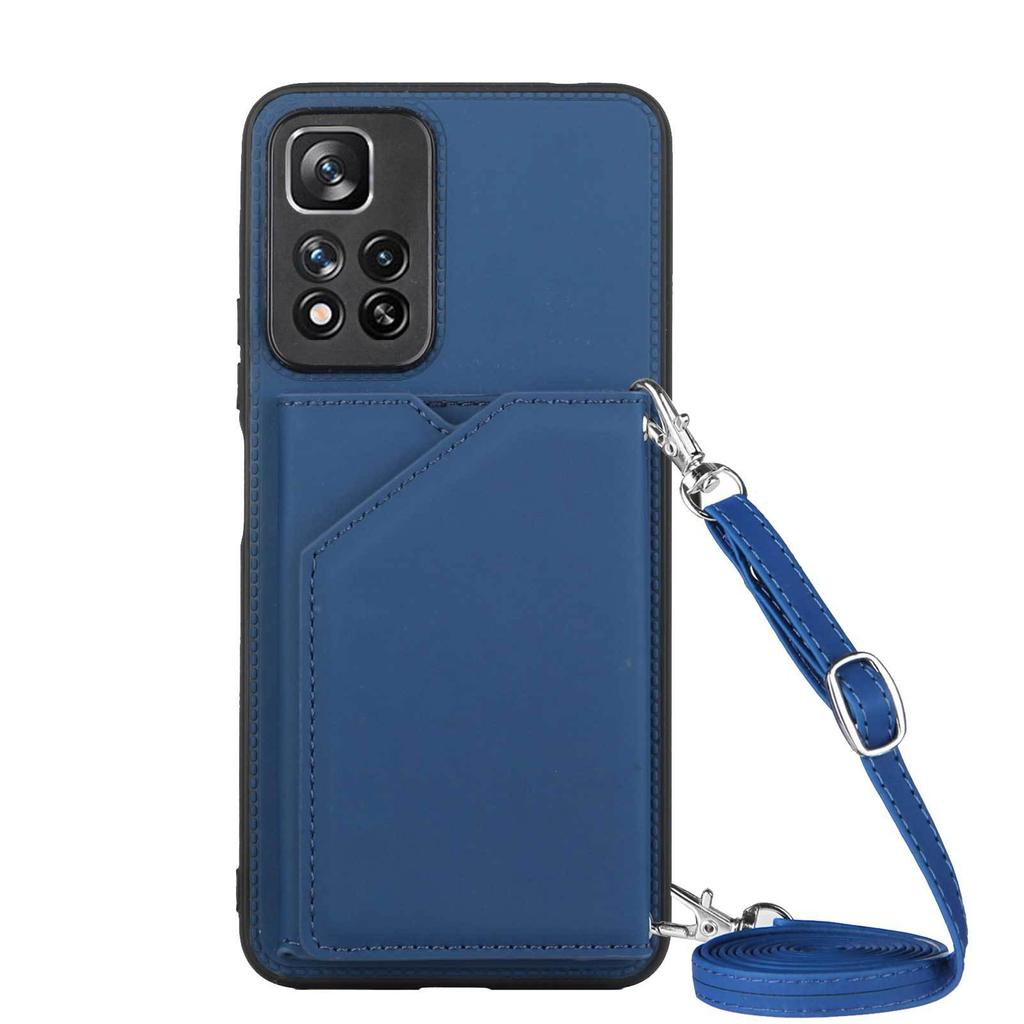 Geschikt voor Samsung S23ultra Huidgevoel Kaart Portemonnee Mobiele Telefoonhoesje S23plus Lanyard Meerdere Kaarten Leerhoesje S23 Mode Kaart Portemonnee